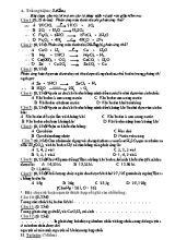 Đề cương ôn thi học kì 2 môn Hóa học Lớp 8
